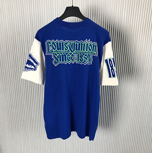 ヴィトンニット Tシャツスーパーコピー  ラウンドネックショートスリーブ ニットTシャツ