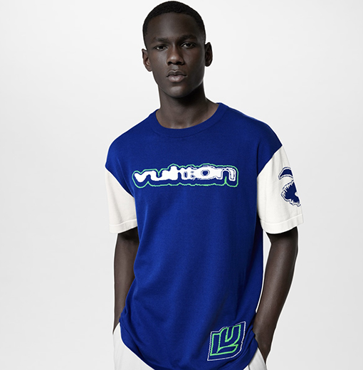 ヴィトンニット Tシャツスーパーコピー  ラウンドネックショートスリーブ ニットTシャツ