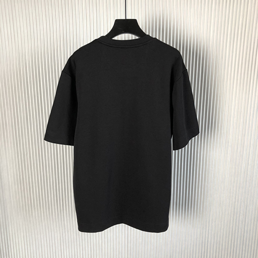 フェンディ半袖Tシャツスーパーコピー ダブルFF刺繍 ラウンドネックショートスリーブTシャツ