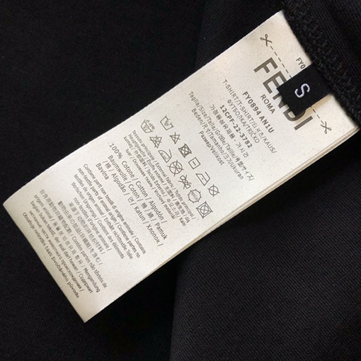 フェンディ半袖Tシャツスーパーコピー ダブルFF刺繍 ラウンドネックショートスリーブTシャツ