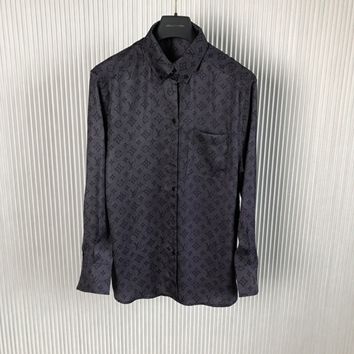 ヴィトン シャツスーパーコピー  Louis Vuitton   MAHINA MONOGRAM リバースロングスリーブシャツ