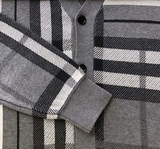 バーバリーカーディガン スーパーコピー  BURBERRY グレーチェック柄 ラウンドネックカーディガン