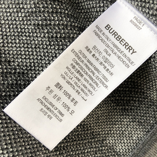 バーバリーカーディガン スーパーコピー  BURBERRY グレーチェック柄 ラウンドネックカーディガン