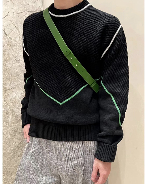 ボッテガヴェネタ ニット セータースーパーコピ BOTTEGA VENETAー 逆三角形デザイン プルオーバーニット