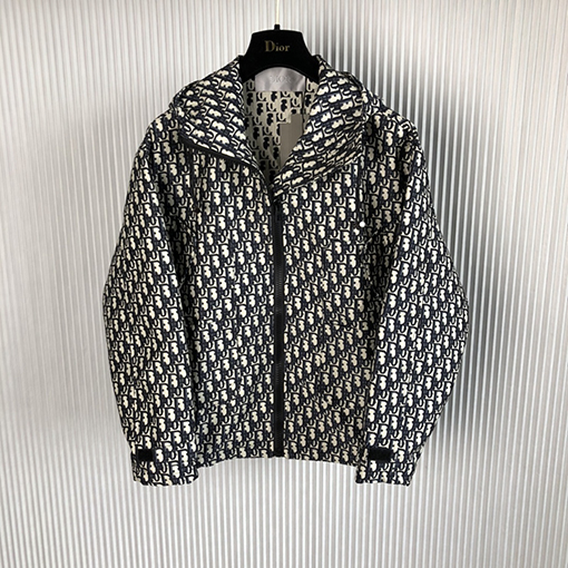 ディオール アウター スーパーコピー DIOR ブルータフタン ジャカードモチーフ パーカー