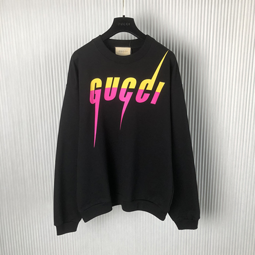 グッチ  スウェットTシャツ スーパーコピー gucci  ブレード ロゴ  スウェットTシャツ