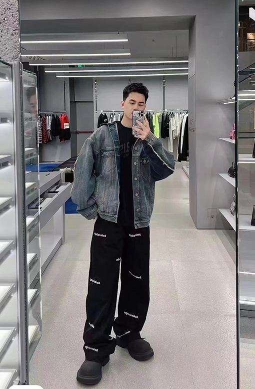 バレンシアガ デニム ジャケット スーパーコピー BALENCIAGA パッチワーク デニムフーディー Gジャン