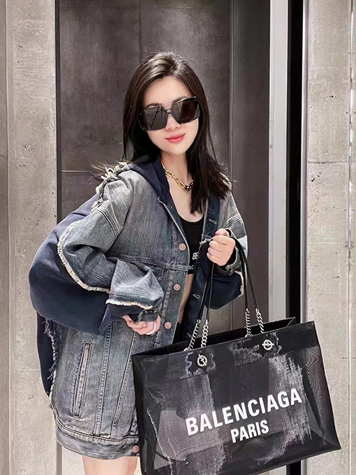 バレンシアガ デニム ジャケット スーパーコピー BALENCIAGA パッチワーク デニムフーディー Gジャン