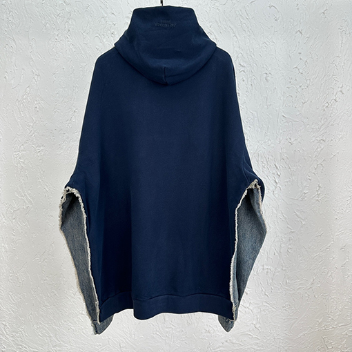 バレンシアガ デニム ジャケット スーパーコピー BALENCIAGA パッチワーク デニムフーディー Gジャン