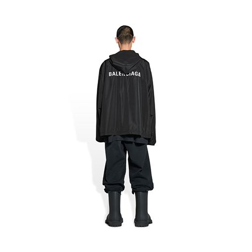 バレンシアガ ジャケット コピー BALENCIAGA ロゴプリント フーディーウィンドブレーカー