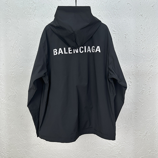 バレンシアガ ジャケット コピー BALENCIAGA ロゴプリント フーディーウィンドブレーカー