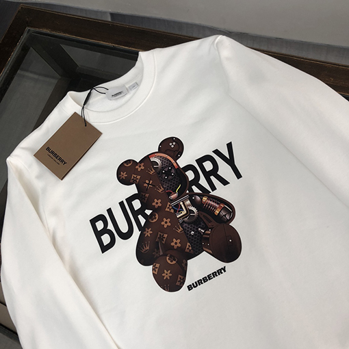 バーバリー スーパーコピー 23ss新品 胸リングタグ BURBERRY刺繍 長袖シャツ
