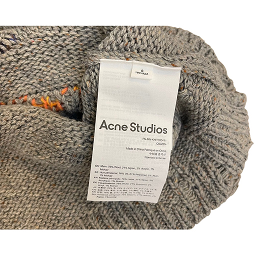 acne studios ニット セーター スーパーコピー 破れた穴の花柄セーター