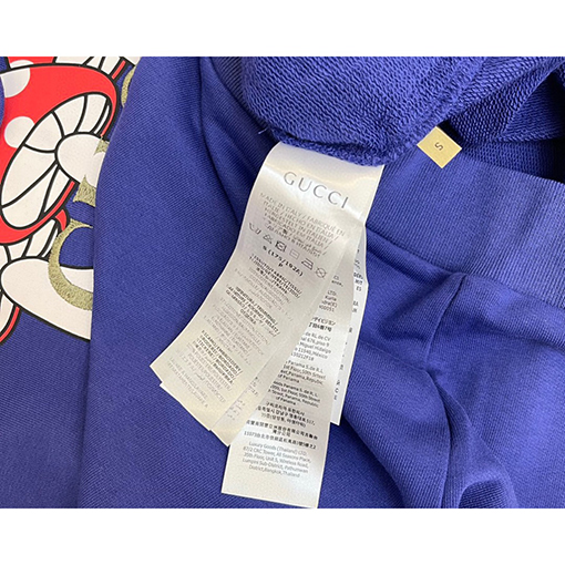 グッチ パーカー スーパーコピー  GUCCI ブルーキノコプリントフード