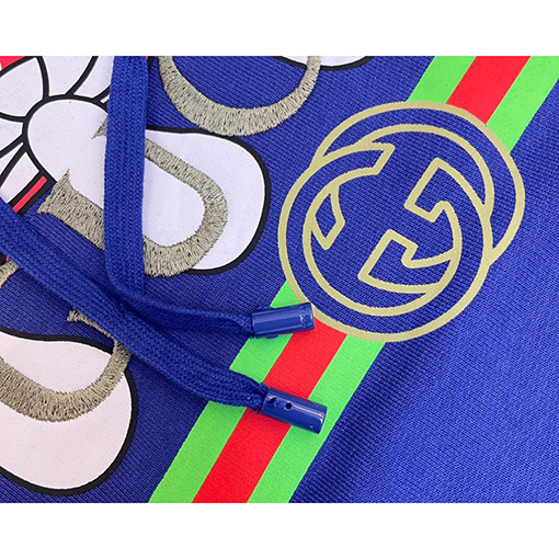 グッチ パーカー スーパーコピー  GUCCI ブルーキノコプリントフード