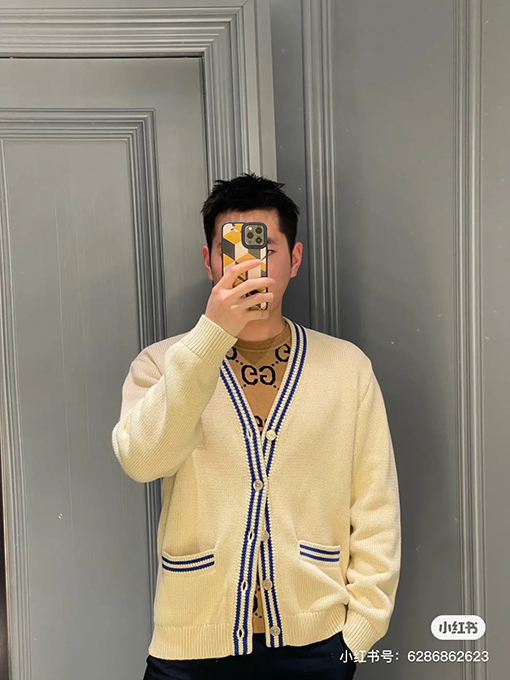 グッチ カーディガンスーパーコピー GUCCI カラーブロックカジュアルニットカーディガン
