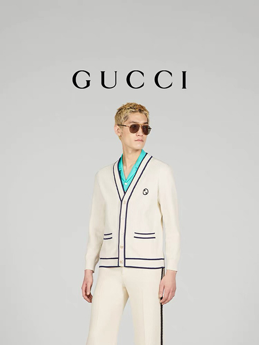 グッチ カーディガンスーパーコピー GUCCI カラーブロックカジュアルニットカーディガン