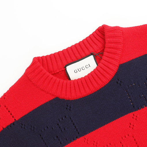 グッチ  ニット セーター コピー  GUCCI   アイコニックなGGモチーフとトーンオントーン ニット長袖セーター