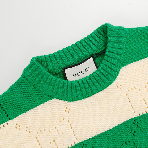 グッチ  ニット セーター コピー  GUCCI   アイコニックなGGモチーフとトーンオントーン ニット長袖セーター