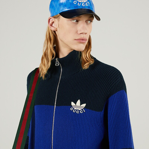 アディダス×グッチコラボレーション パッチワーク長袖ニット GUCCI セーター コピー
