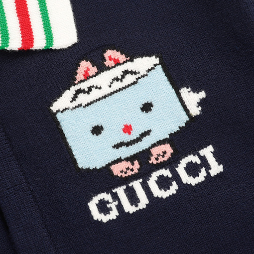 グッチ セーター gucci  アニメと動物のインスピレーションが詰まったニットPoloスタイルセーター