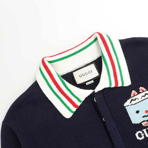 グッチ セーター gucci  アニメと動物のインスピレーションが詰まったニットPoloスタイルセーター