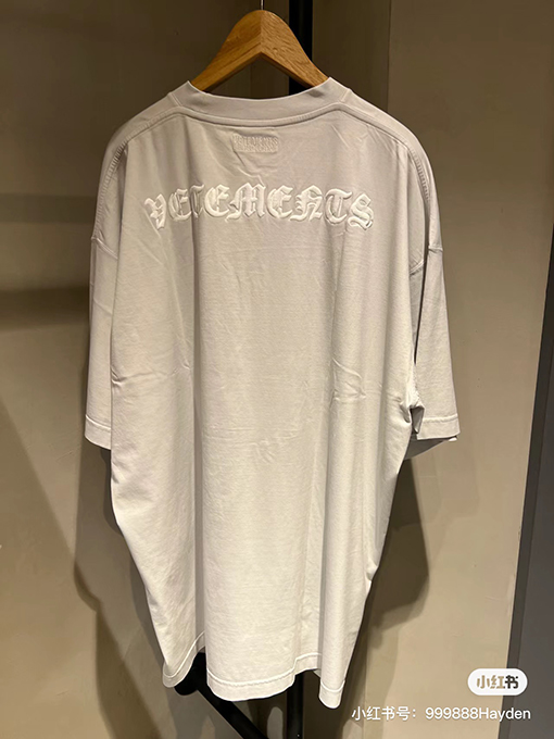 ヴェトモン 半袖Tシャツ スーパーコピー  VETEMENTS 反転アナーキーシンボルプリントウォッシュ