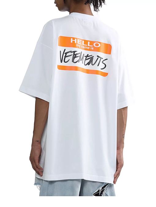 ヴェトモン 半袖Tシャツ コピー 新色ラベルプリントショートスリーブTシャツ