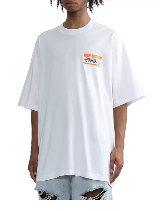 ヴェトモン 半袖Tシャツ コピー 新色ラベルプリントショートスリーブTシャツ