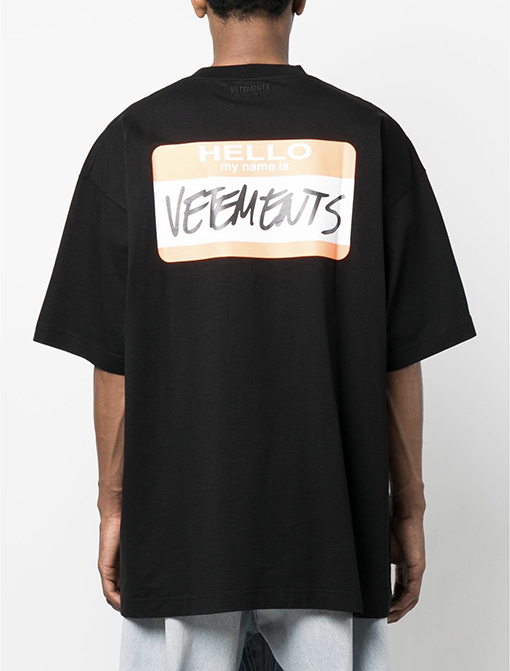 ヴェトモン 半袖Tシャツ コピー 新色ラベルプリントショートスリーブTシャツ