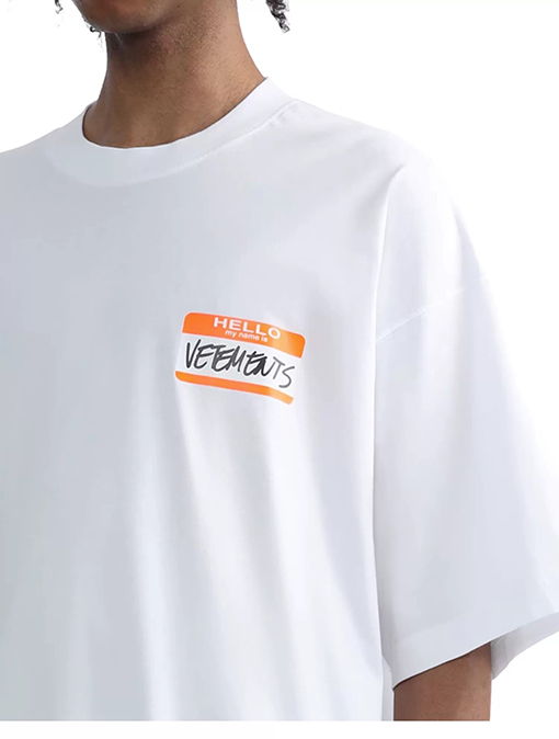 ヴェトモン 半袖Tシャツ コピー 新色ラベルプリントショートスリーブTシャツ