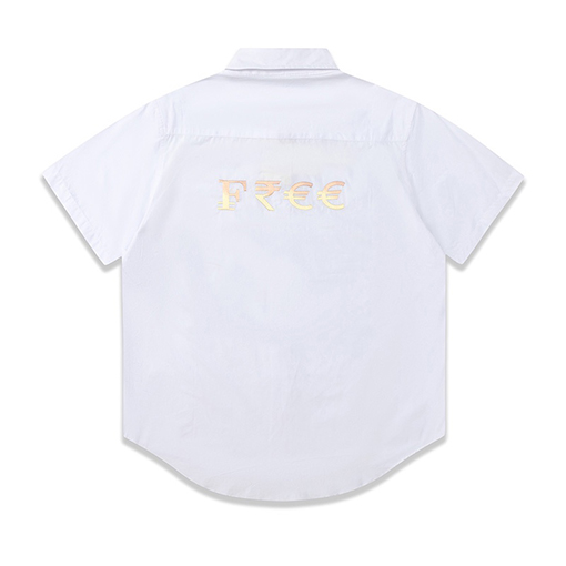 ヴェトモン 半袖Tシャツ コピー Hello capitalism ブルーのグラフィティ署名ラベルプリントゆったりカジュアル半袖シャツ
