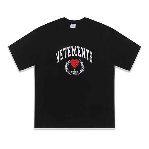 ヴェトモン 半袖Tシャツ スーパーコピー VETEMENTS 平和のオリーブの枝シンボル刺繍ゆったりカジュアルラ半袖