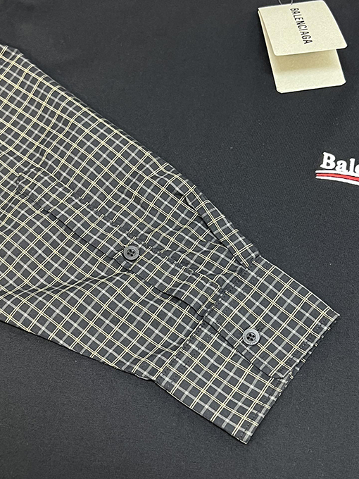 バレンシアガ 長袖 Tシャツ スーパーコピー BALENCIAGA 刺繍コーラーパッチワークユニークなアイテム