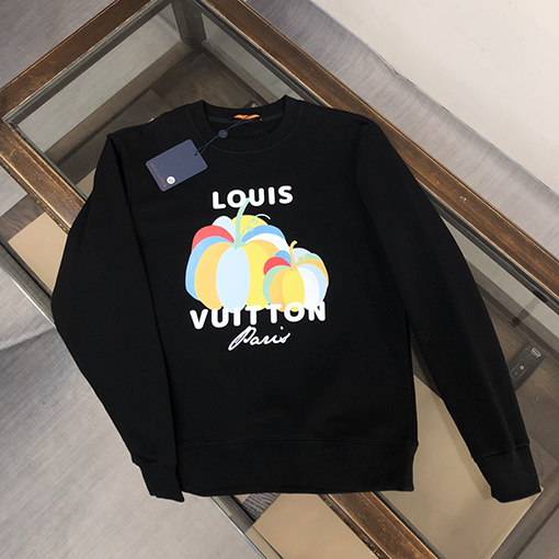 ヴィトン スウェットTシャツ スーパーコピー Louis Vuitton パンプキンプリントラウンドネックフーディー