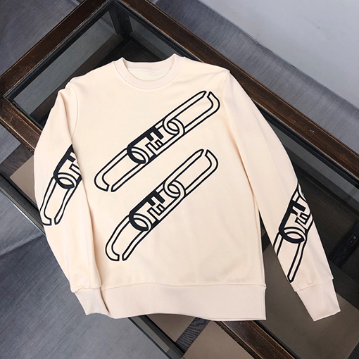 フェンディ スウェットTシャツ ピンバックル クラスプ FF  プリント