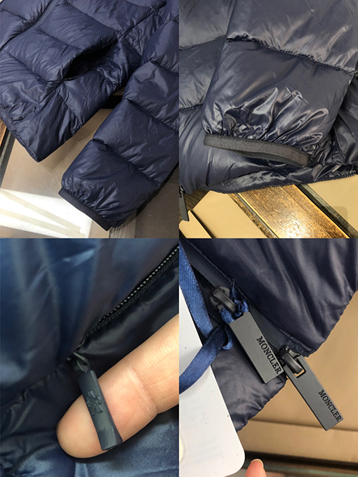 モンクレール ダウンコピー フード付きMONCLER ロゴプリント ダウンジャケット
