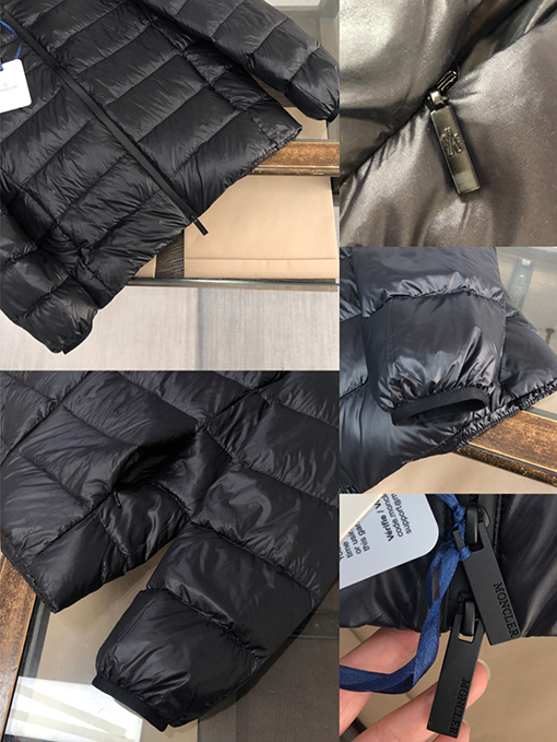 モンクレール ダウンコピー フード付きMONCLER ロゴプリント ダウンジャケット