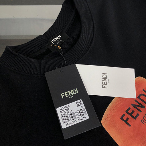 フェンディスウェットTシャツ FENDI可愛いアニメ柄 ラウンドネックスウェット