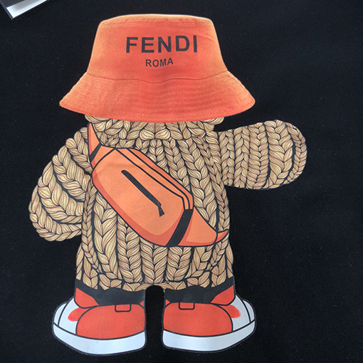 フェンディスウェットTシャツ FENDI可愛いアニメ柄 ラウンドネックスウェット