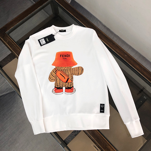 フェンディスウェットTシャツ FENDI可愛いアニメ柄 ラウンドネックスウェット