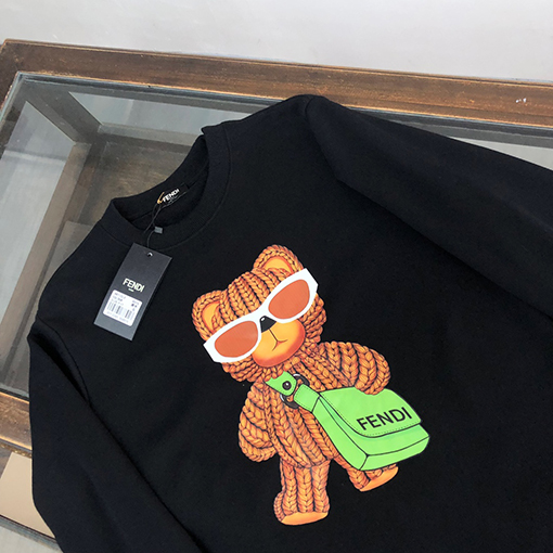 フェンディスウェットTシャツ コピー   FENDIラウンドネックスウェット