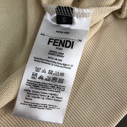 フェンディスウェットTシャツ スーパーコピー 前胸のFFロゴ ラウンドネック長袖