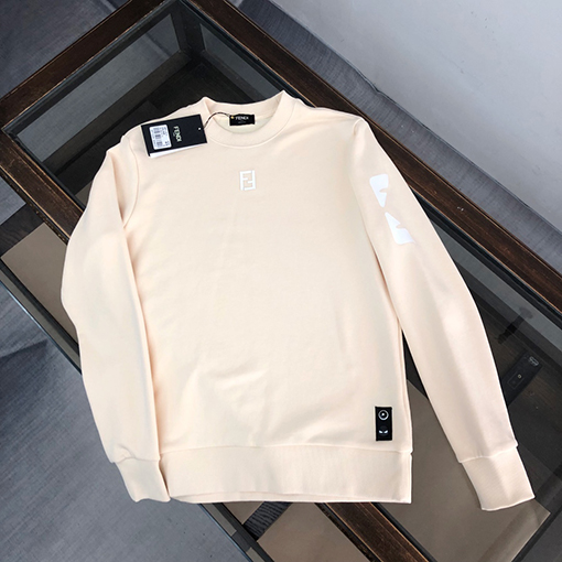 フェンディスウェットTシャツ スーパーコピー 前胸のFFロゴ ラウンドネック長袖