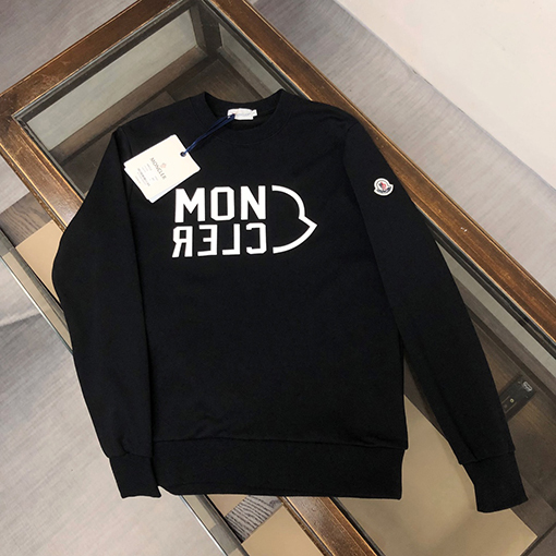 モンクレール スウェット長袖 Tシャツ ト MONCLER 魅力的なファッション プリント柄のラウンドネックスウェットTシャツ