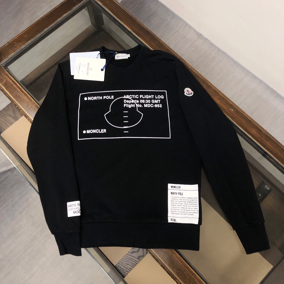 モンクレール スウェット長袖 Tシャツ ト MONCLER トレンディなラウンドネックプリントスウェットTシャツ