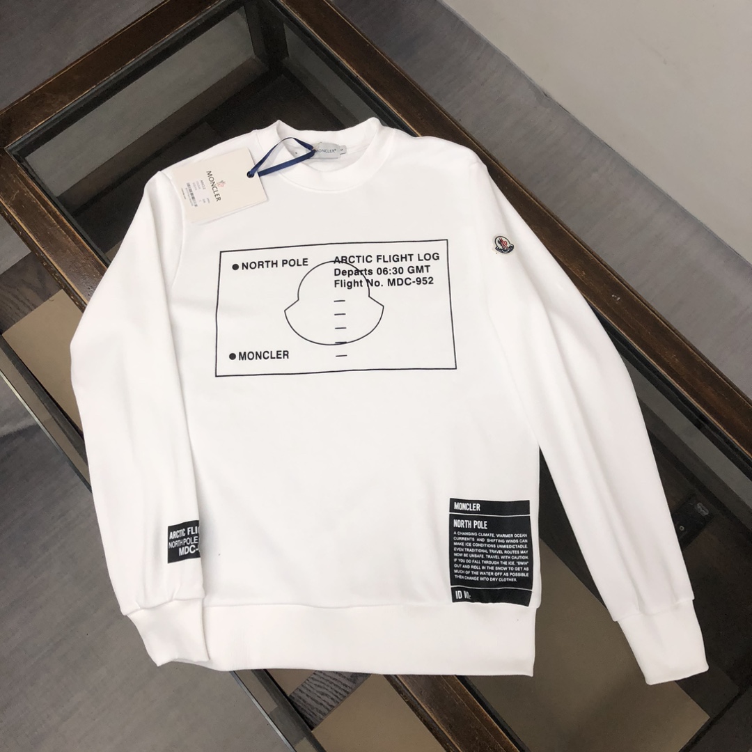 モンクレール スウェット長袖 Tシャツ ト MONCLER トレンディなラウンドネックプリントスウェットTシャツ