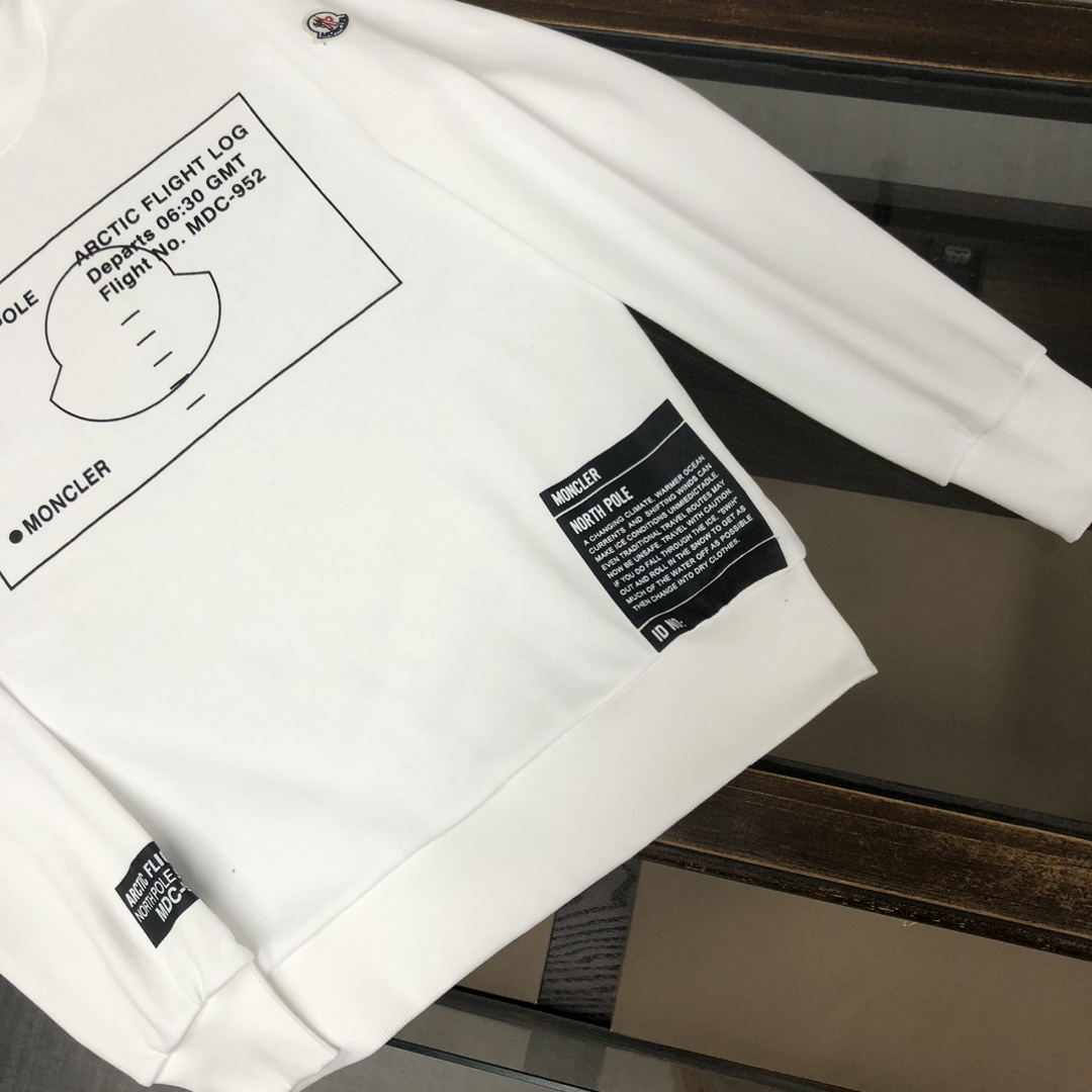 モンクレール スウェット長袖 Tシャツ ト MONCLER トレンディなラウンドネックプリントスウェットTシャツ