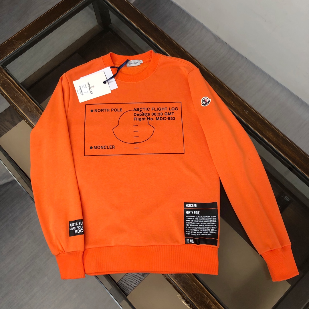 モンクレール スウェット長袖 Tシャツ ト MONCLER トレンディなラウンドネックプリントスウェットTシャツ