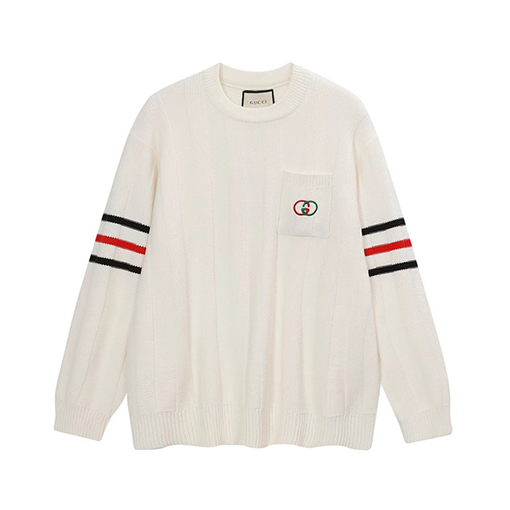 グッチニット セーター スーパーコピー GUCCI ロゴ入りポケット付きニットセーター